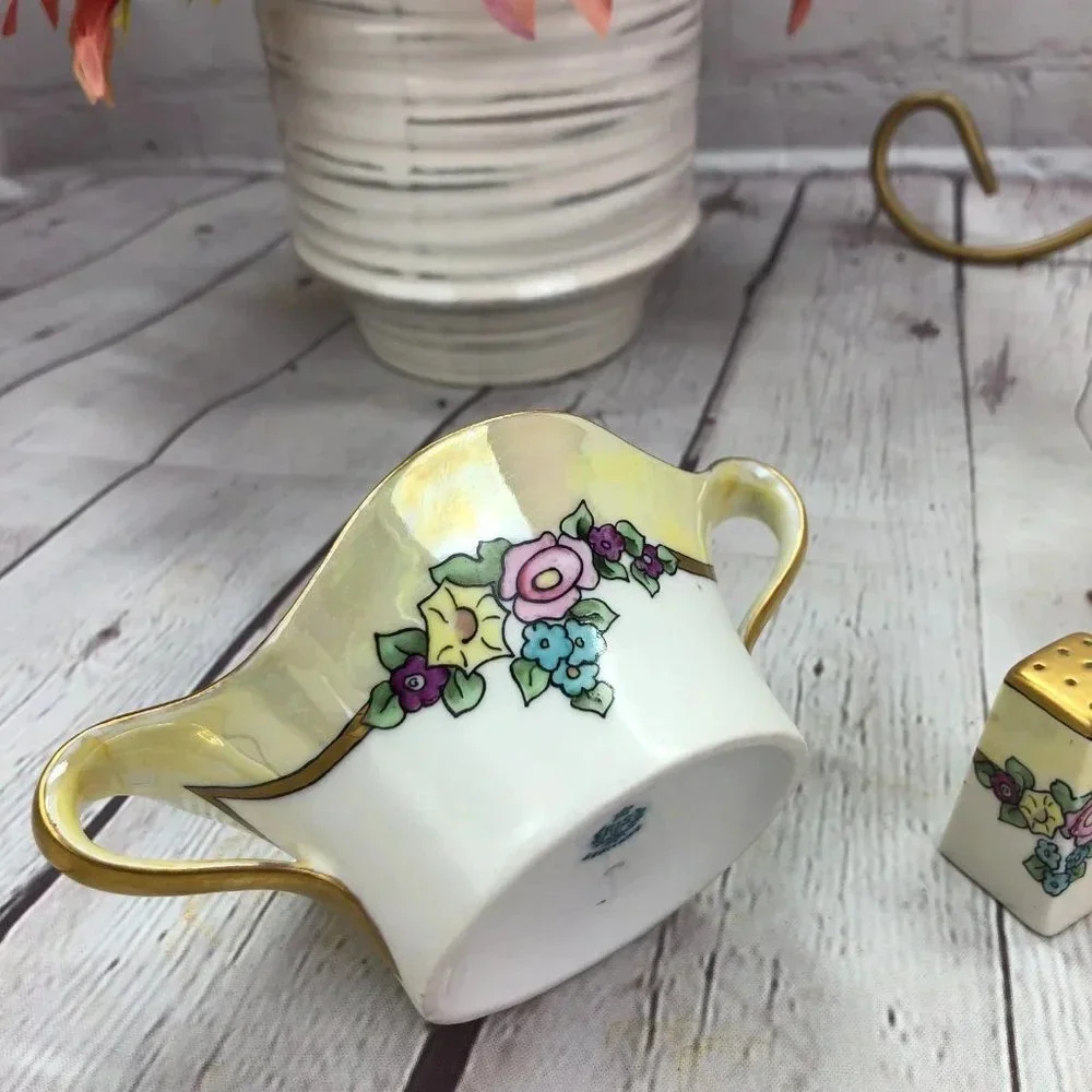 Vintage R S Germany silesia china sugar creamer salt and pepper set